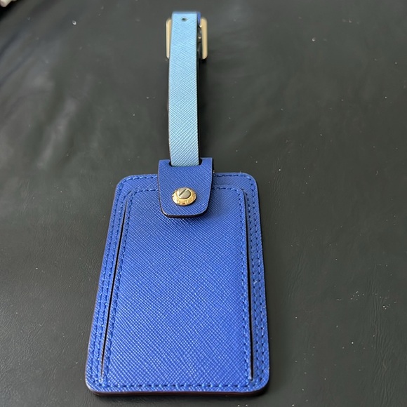 HENRI BENDEL NEW TWO TONE BLUE LUGGAGE TAG - Picture 7 of 7